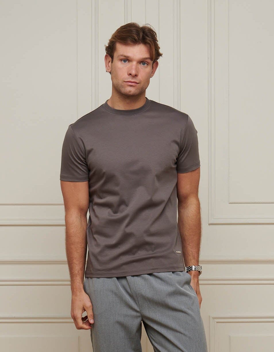 Slate Grey Mercerised T-Shirt