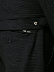 Black Textured Smart Trouser