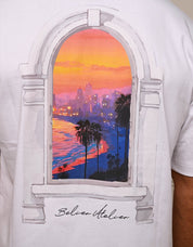 White Miami Sunset Arch T-Shirt