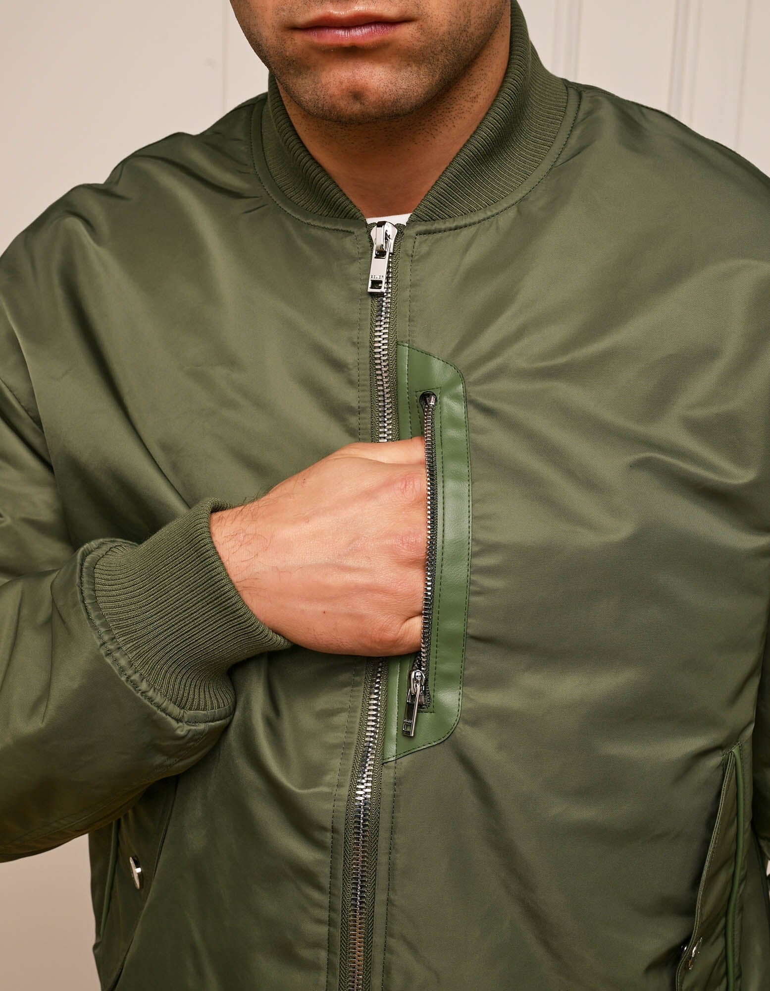Khaki Bomber Jacket