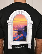 Black Miami Sunset Arch T-Shirt
