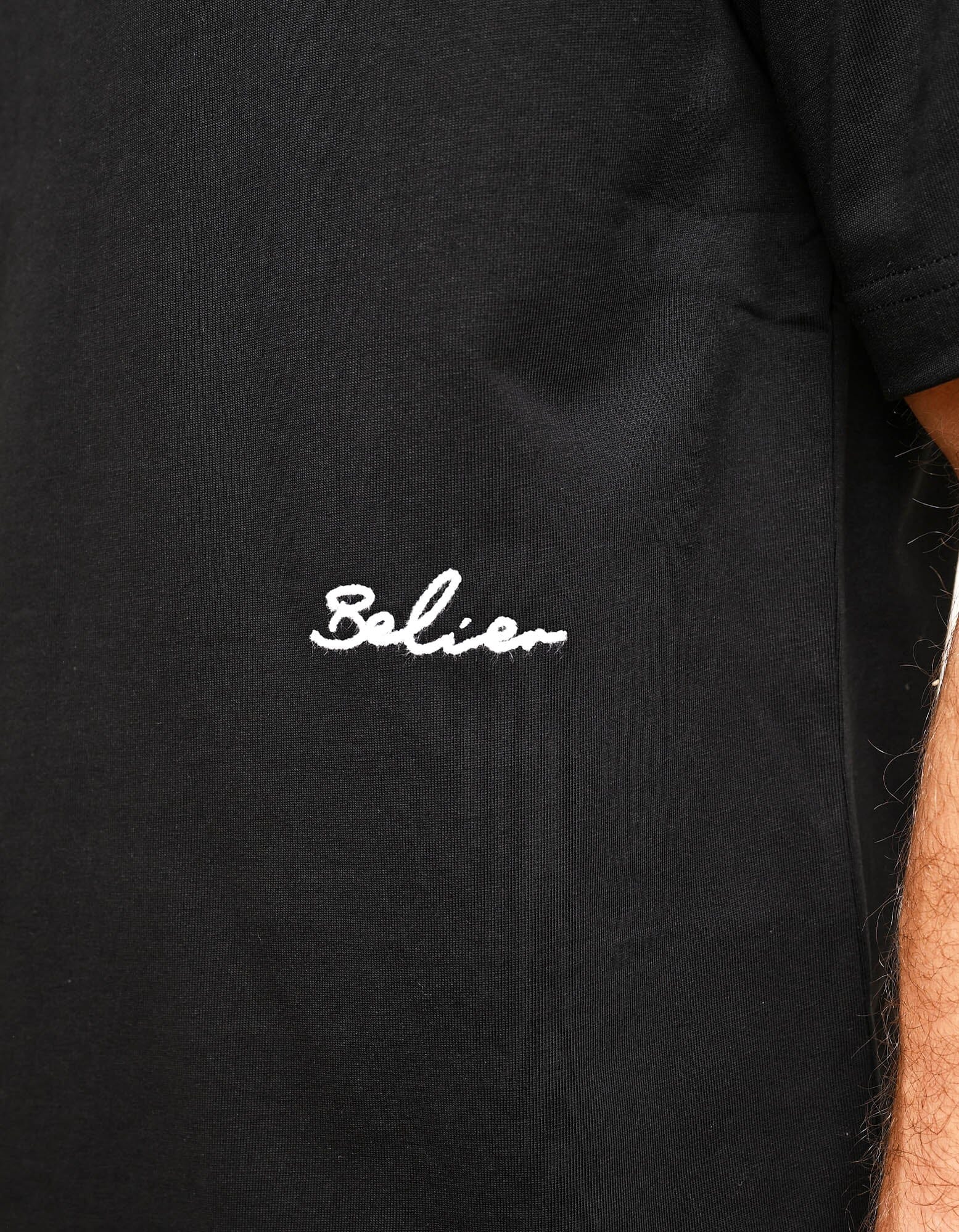 Black Embroidered Logo T-shirt