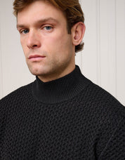 Black 3D Knitted Jumper