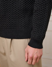 Black 3D Knitted Jumper