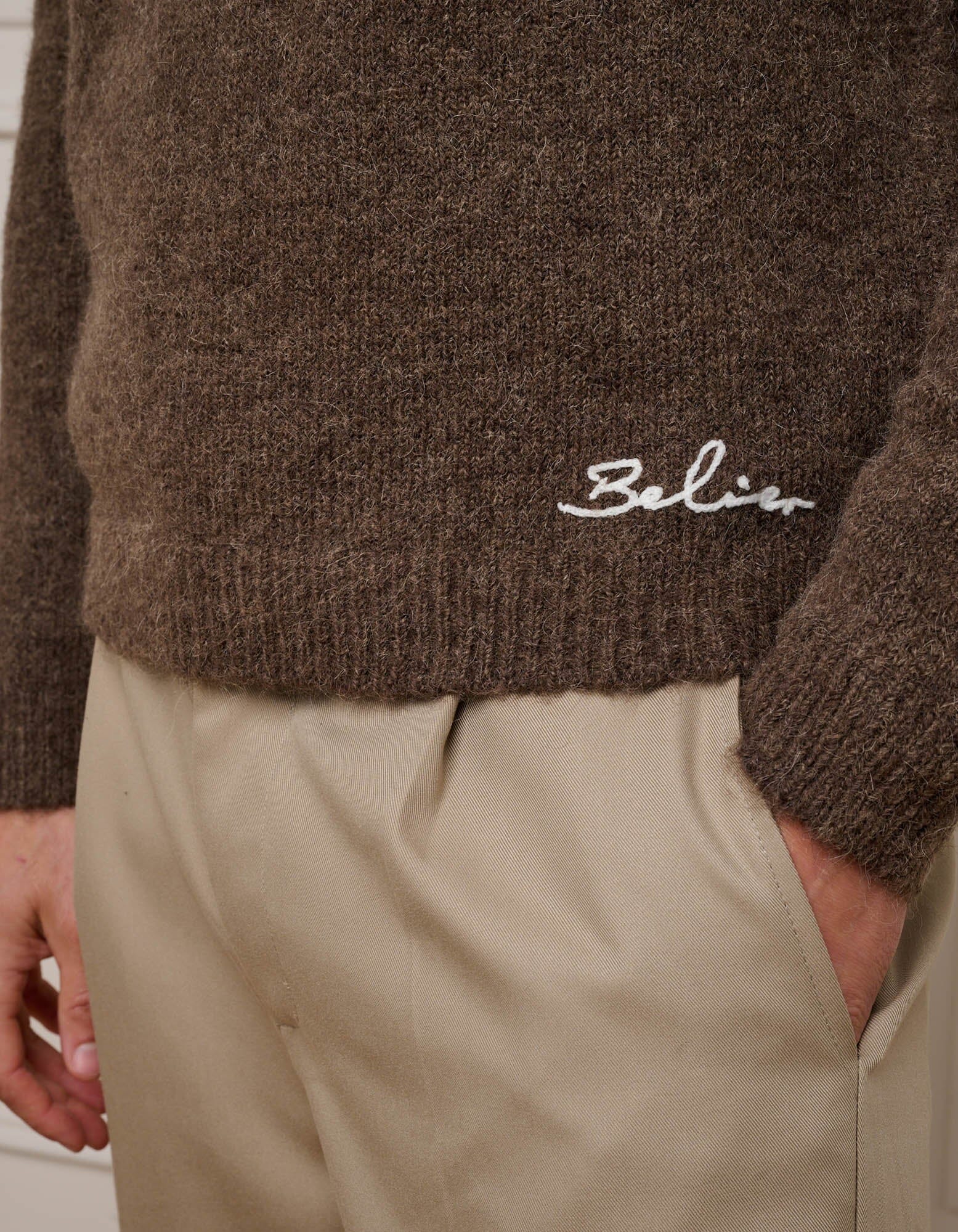 Brown Alpaca Knitted Jumper