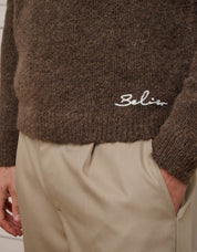 Brown Alpaca Knitted Jumper