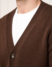 Brown Relaxed Fit Knitted Cardigan