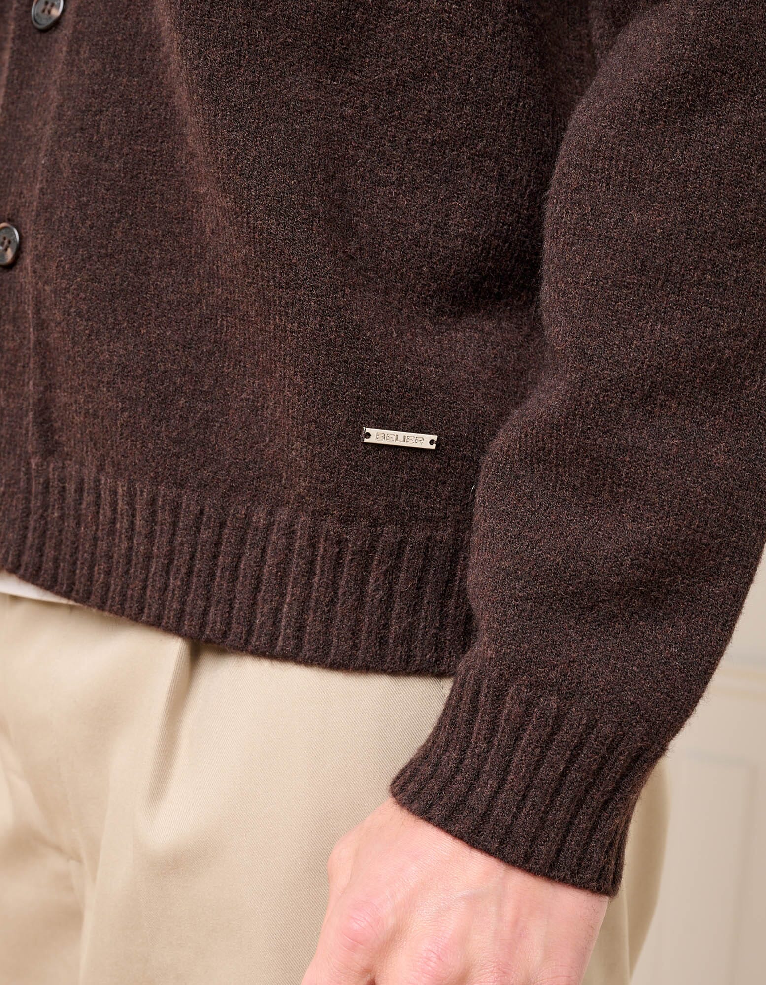 Brown Knitted Overshirt