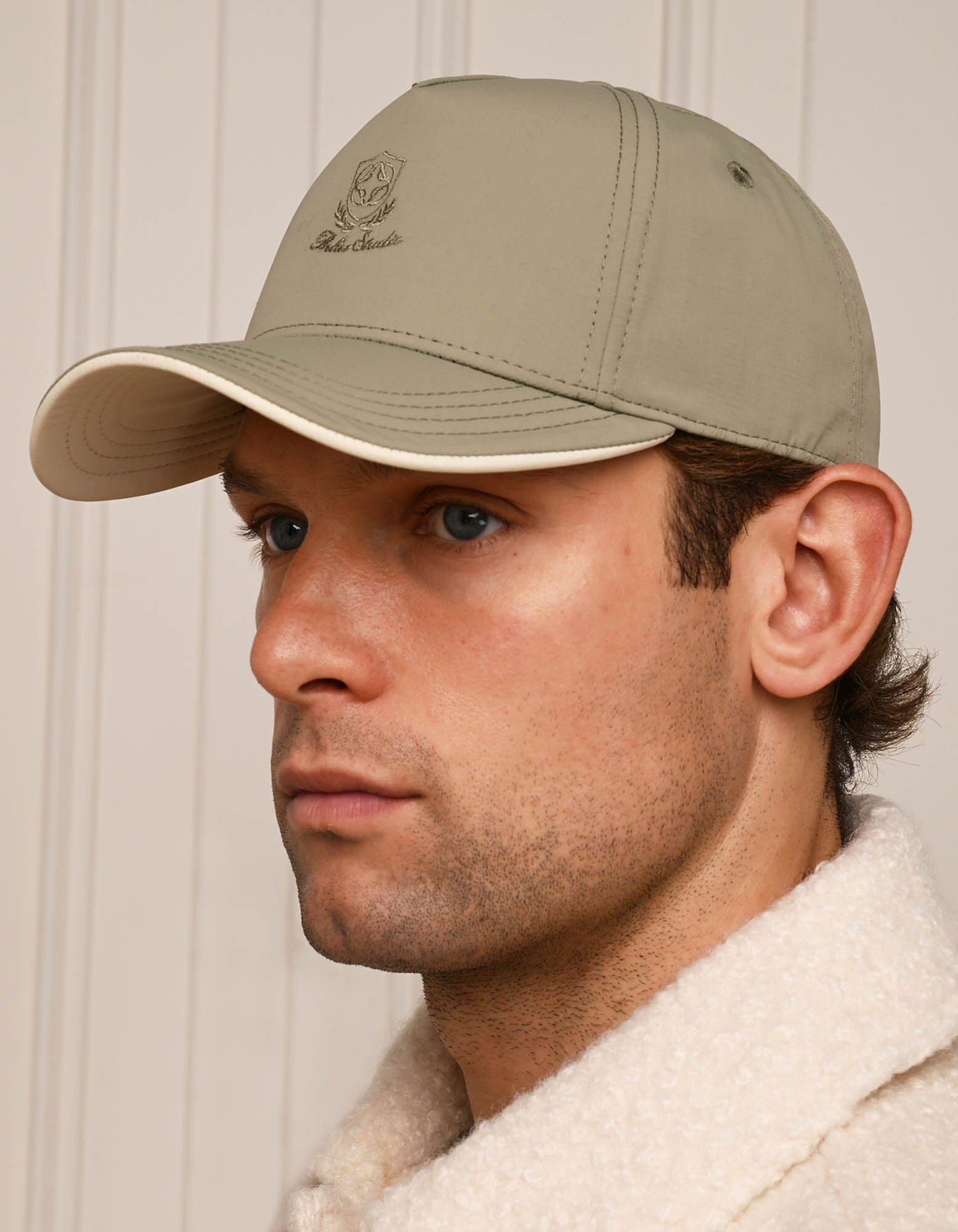 Taupe Crest Logo Cap