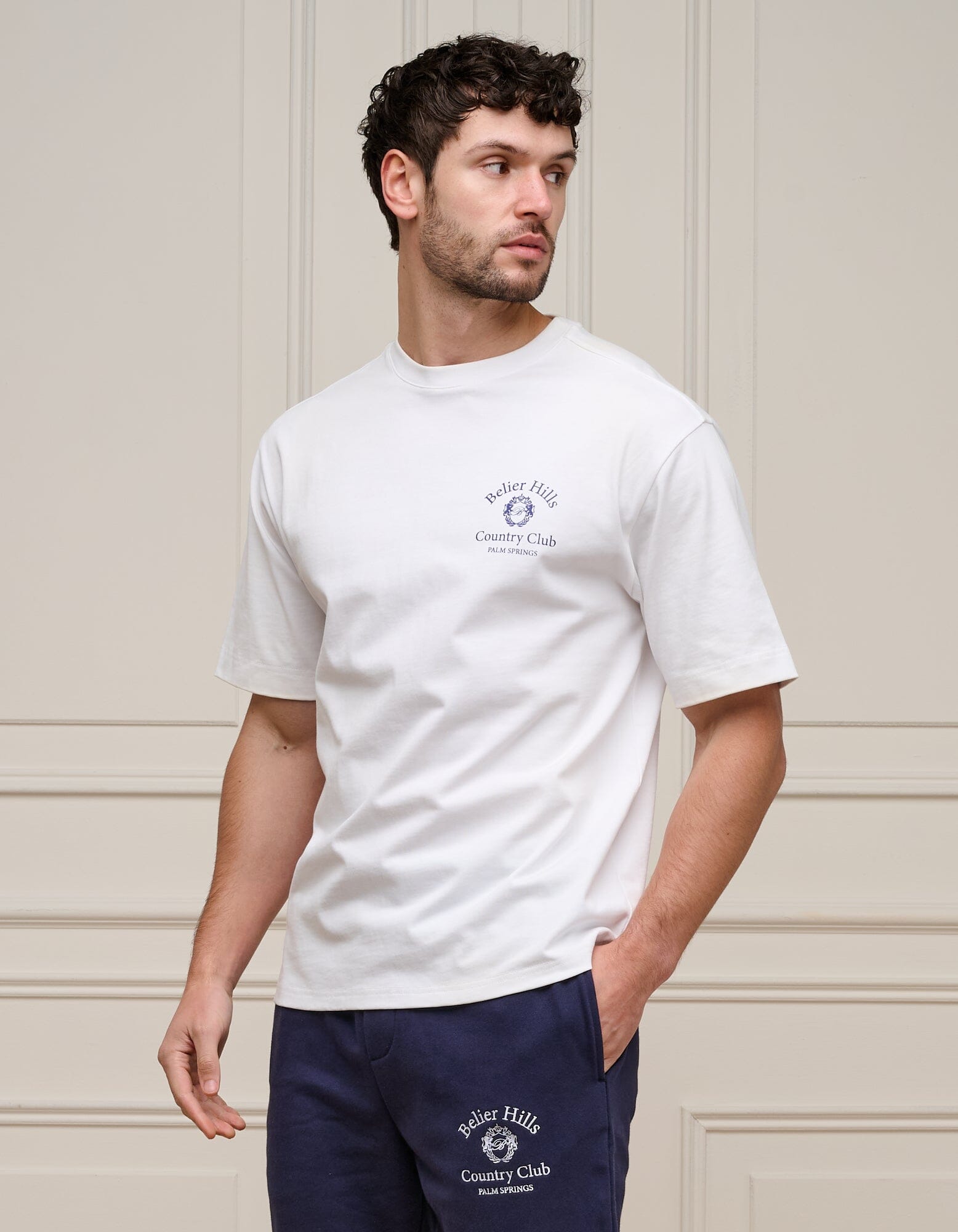 White/Navy Country Club T-Shirt