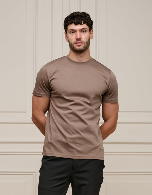 Abel Mercerised T-Shirt - Brown