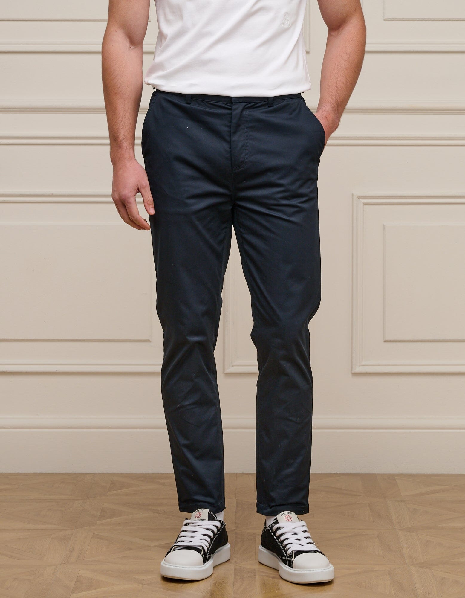 Navy Essential Side Adjuster Trouser