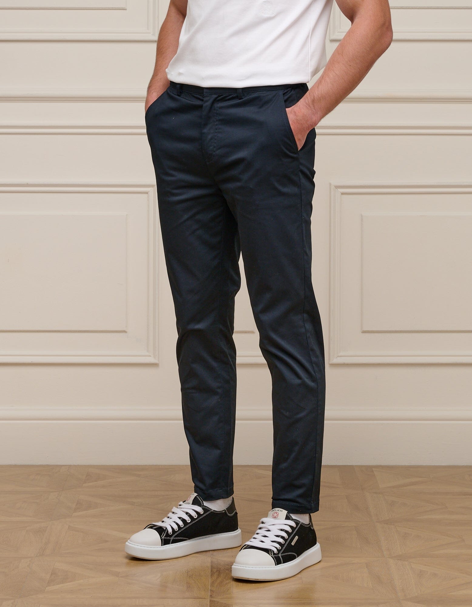 Navy Essential Side Adjuster Trouser