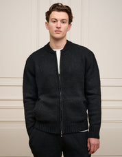 Black Knitted Bomber