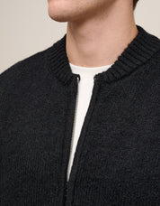 Black Knitted Bomber