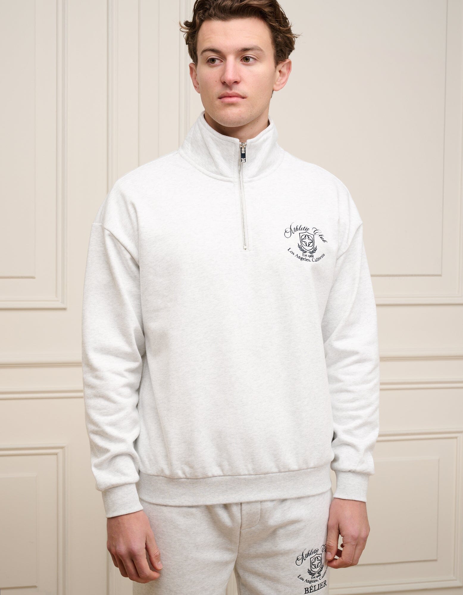 Snow Marl Athletic Club 1/4 Zip
