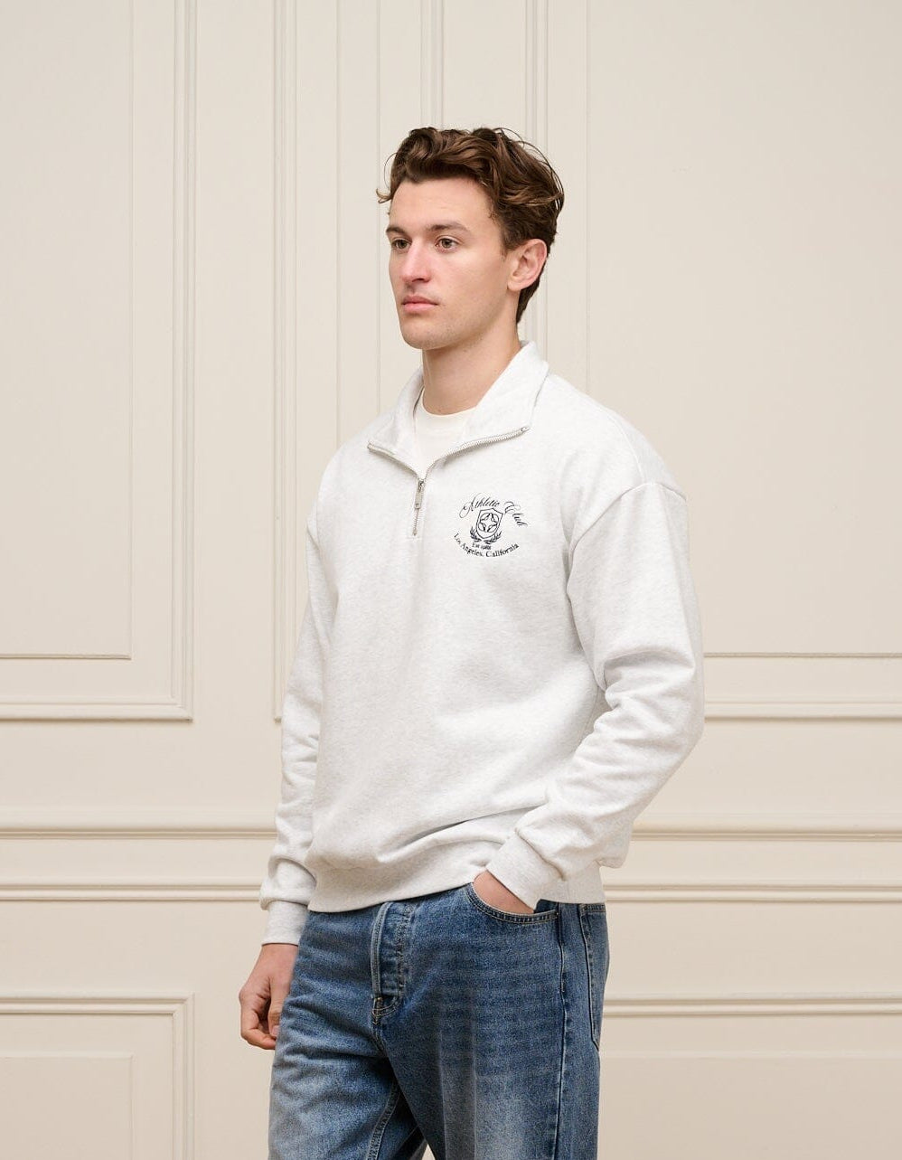 Snow Marl Athletic Club 1/4 Zip