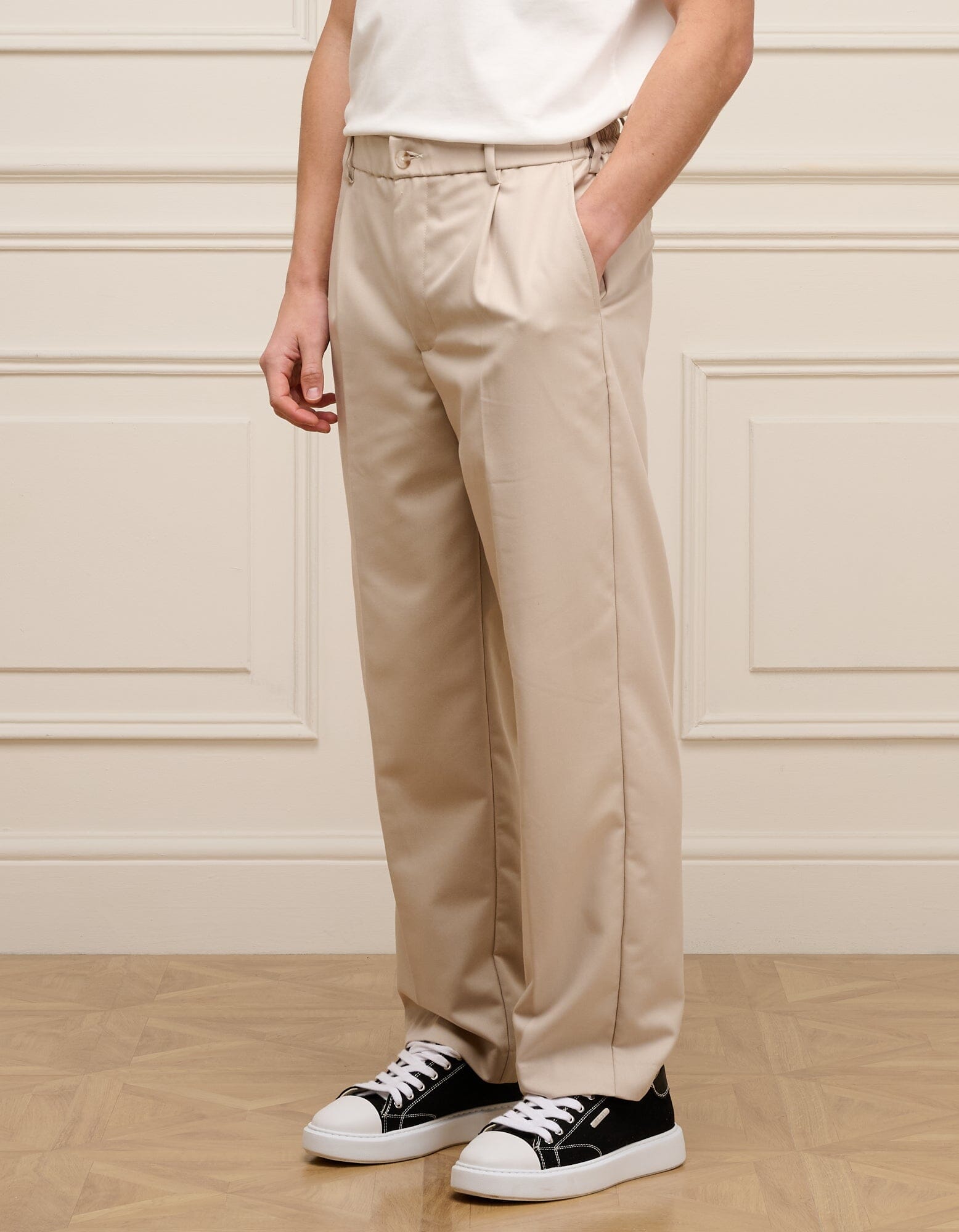 Light Beige Relaxed Fit Trouser