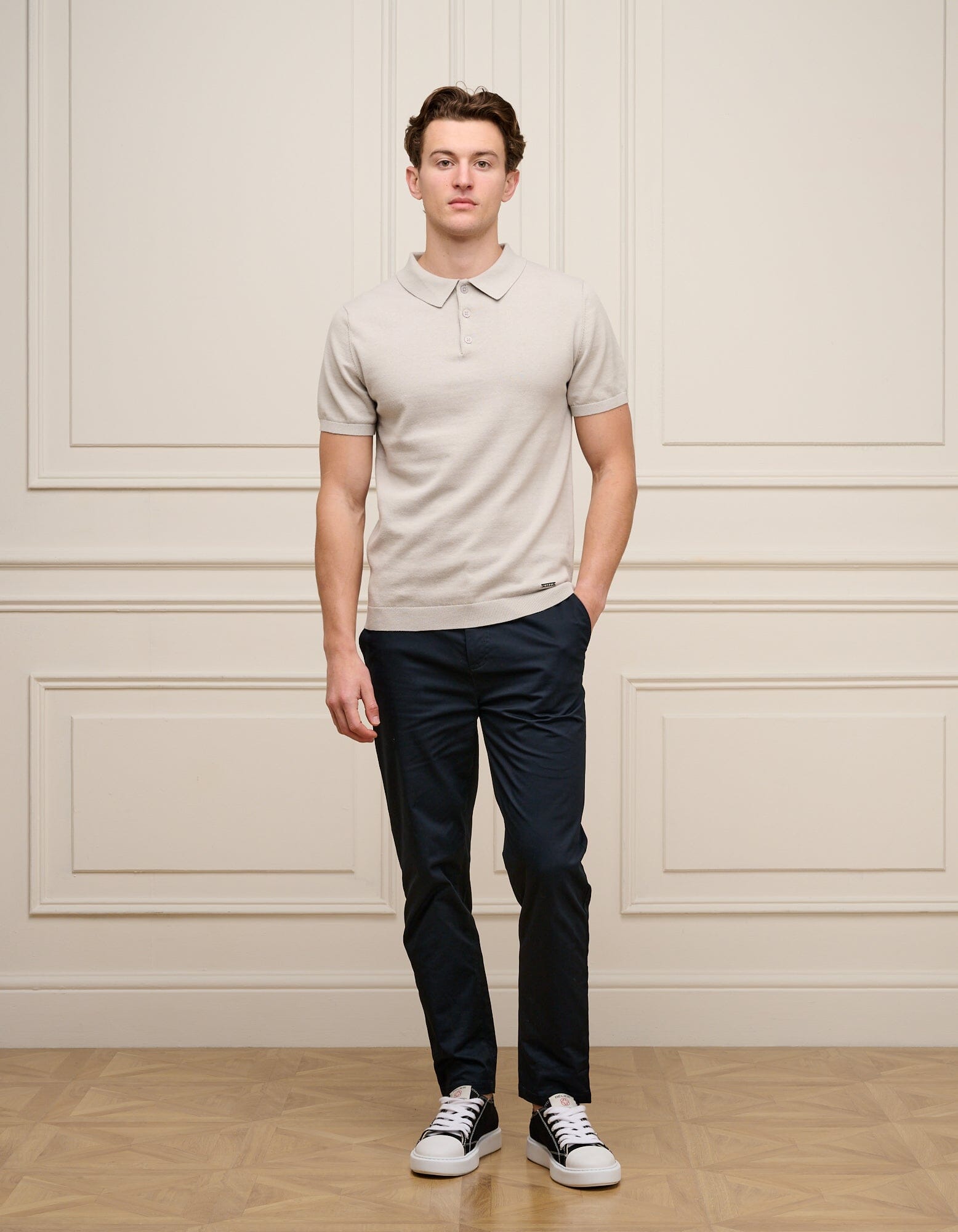 Pebble Knit Button S/S Polo