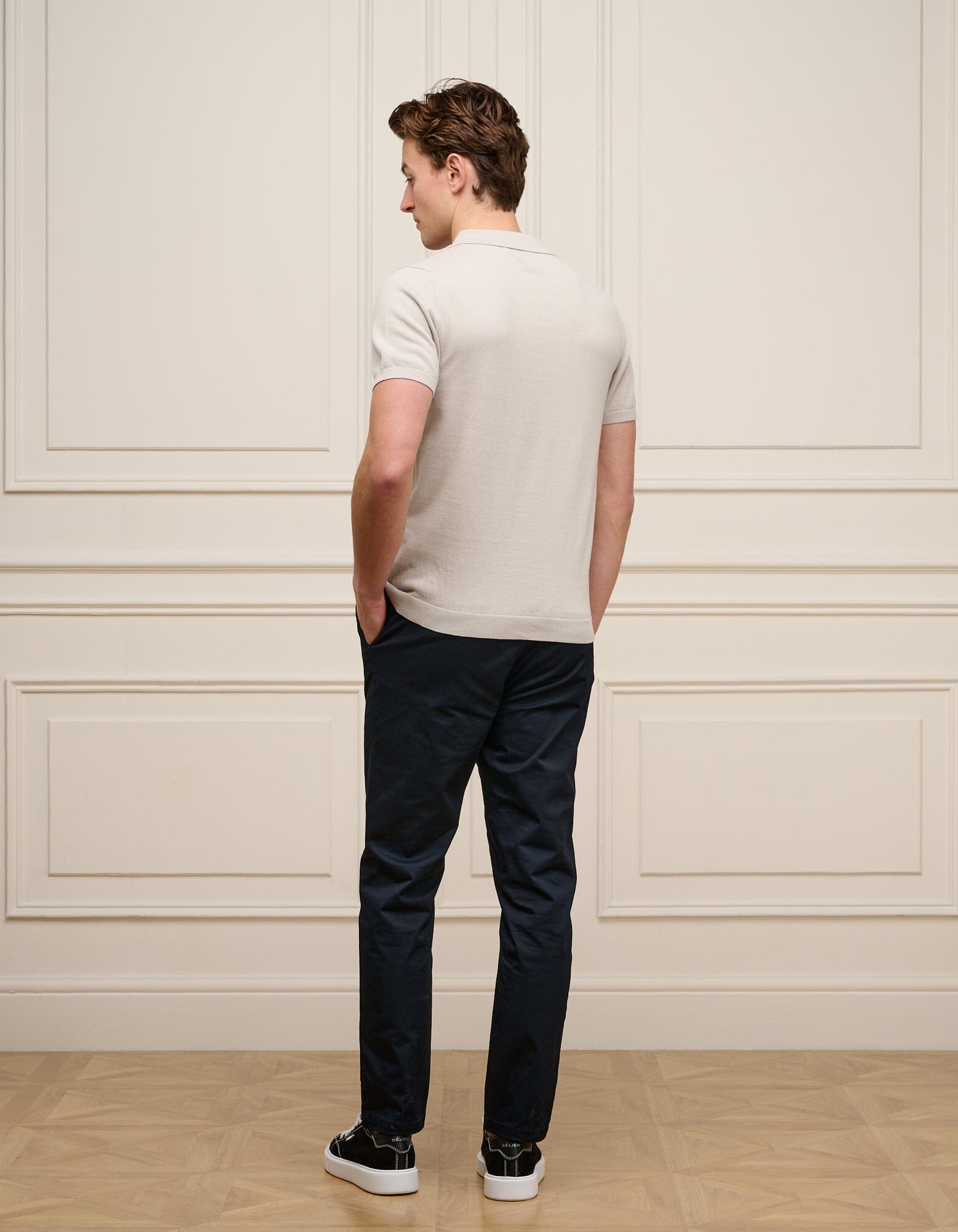 Pebble Knit Button S/S Polo