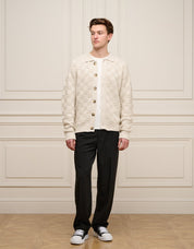 Oat Basket Weave Knit Overshirt