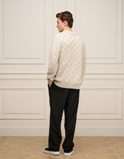 Oat Basket Weave Knit Overshirt