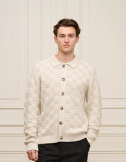 Oat Basket Weave Knit Overshirt