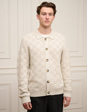 Oat Basket Weave Knit Overshirt
