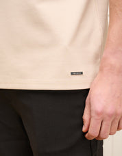 Taupe Premium S/S Zip Polo