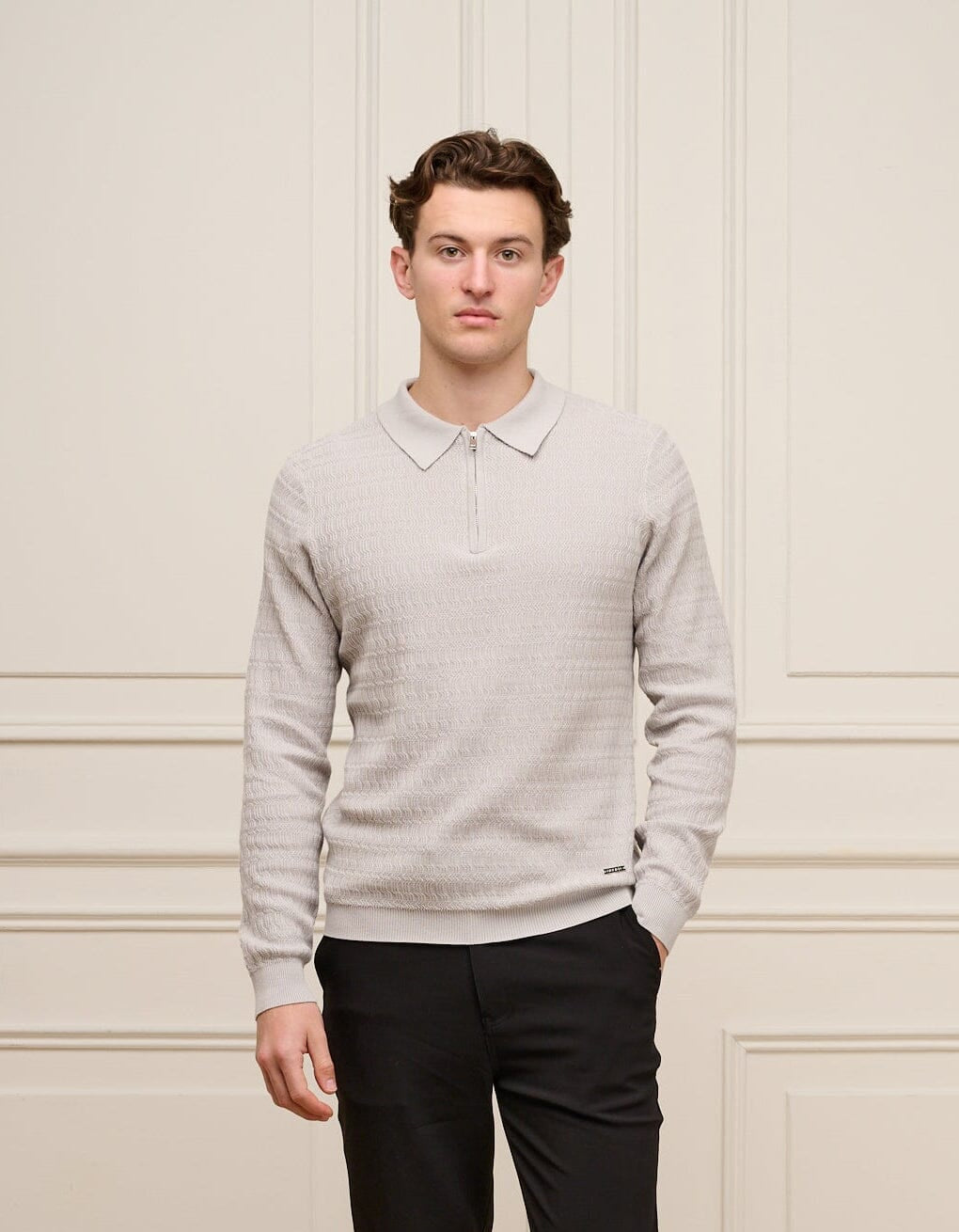 Pebble Textured Knit Polo