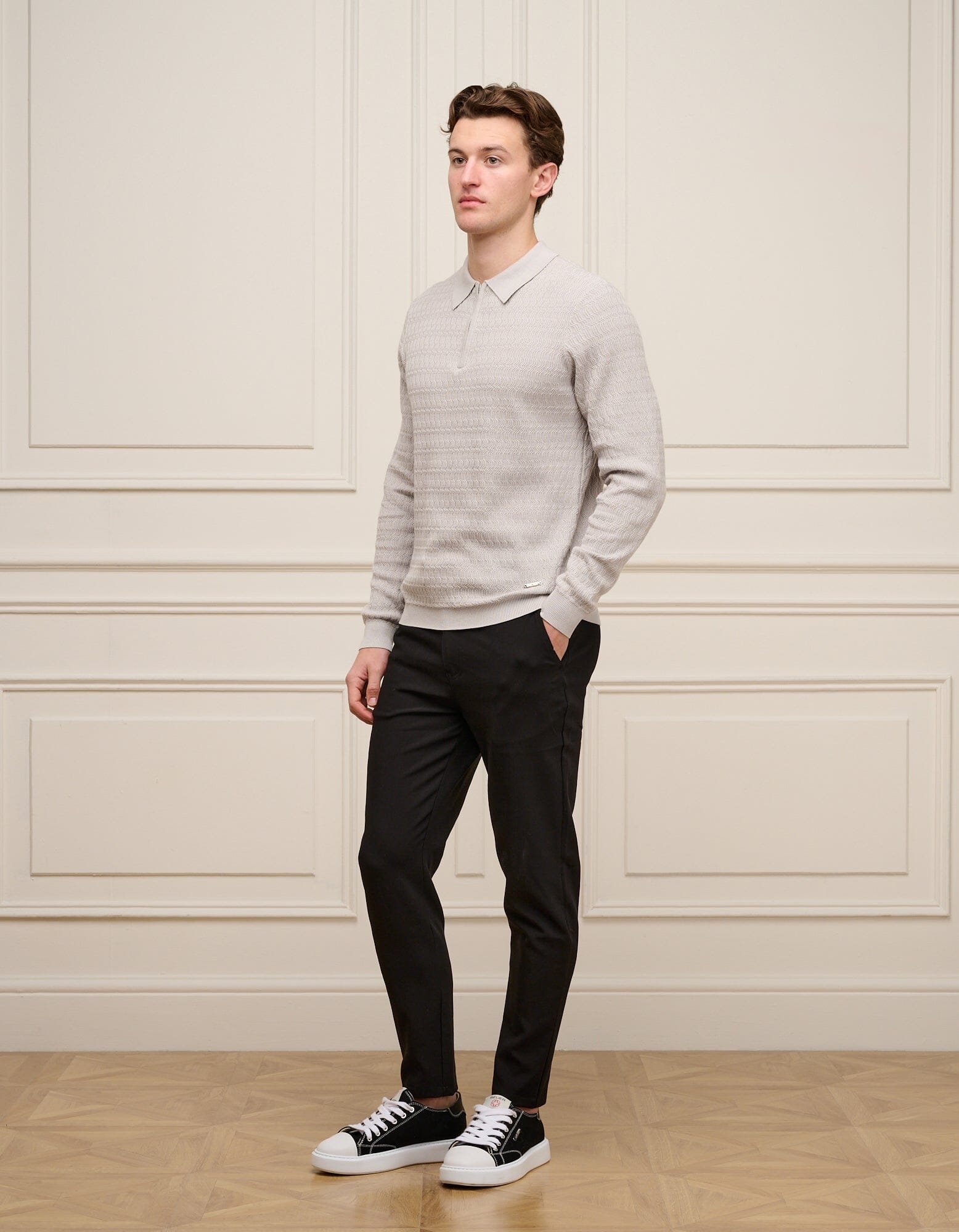 Pebble Textured Knit Polo