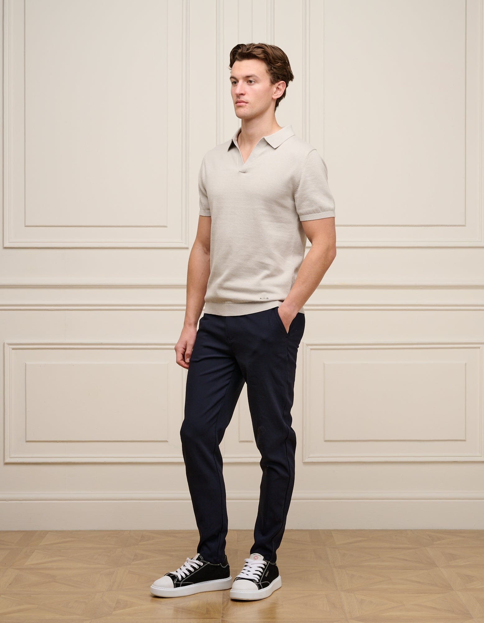 Pebble Cuban Collar Knit Polo