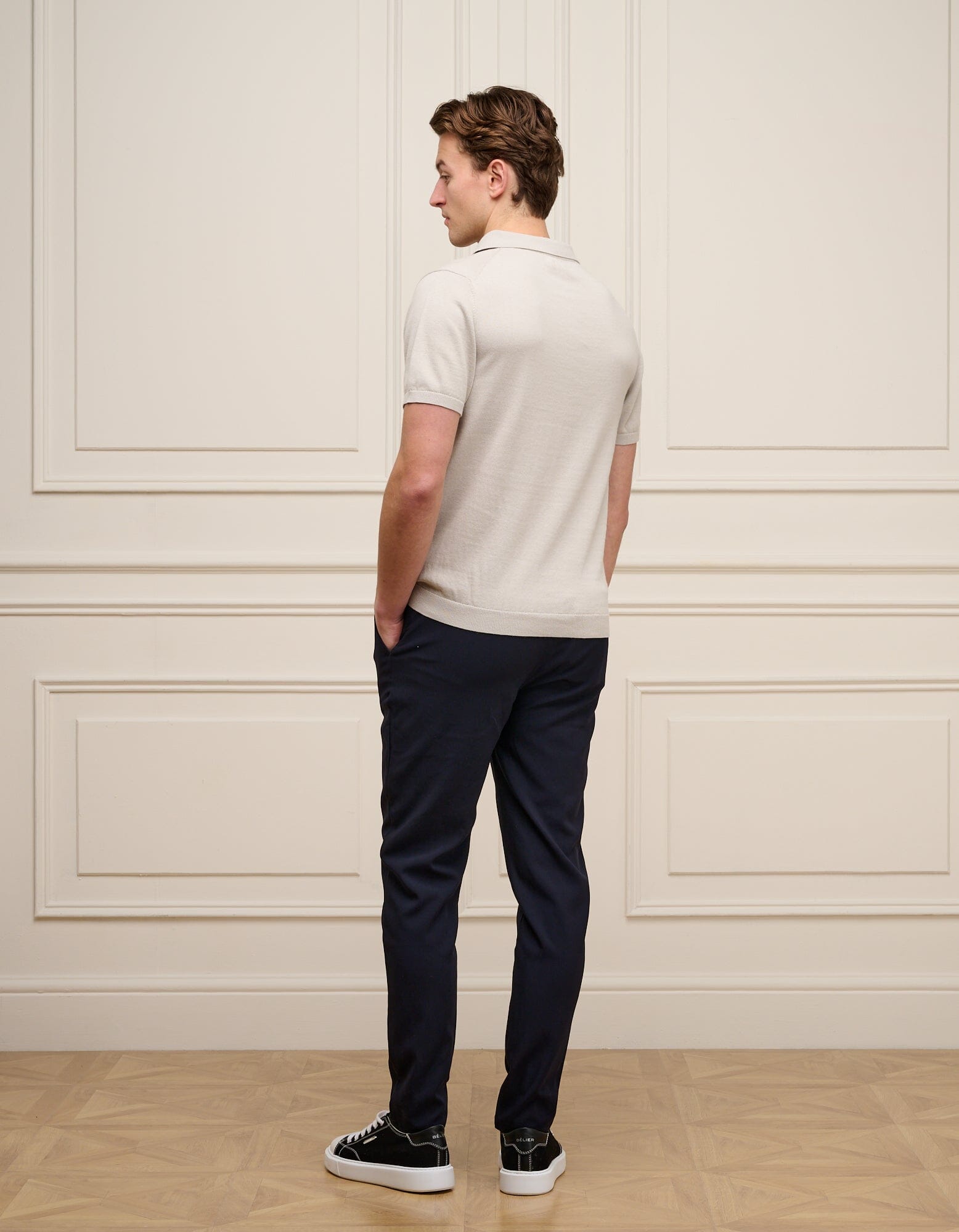 Pebble Cuban Collar Knit Polo