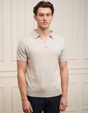 Pebble Cuban Collar Knit Polo