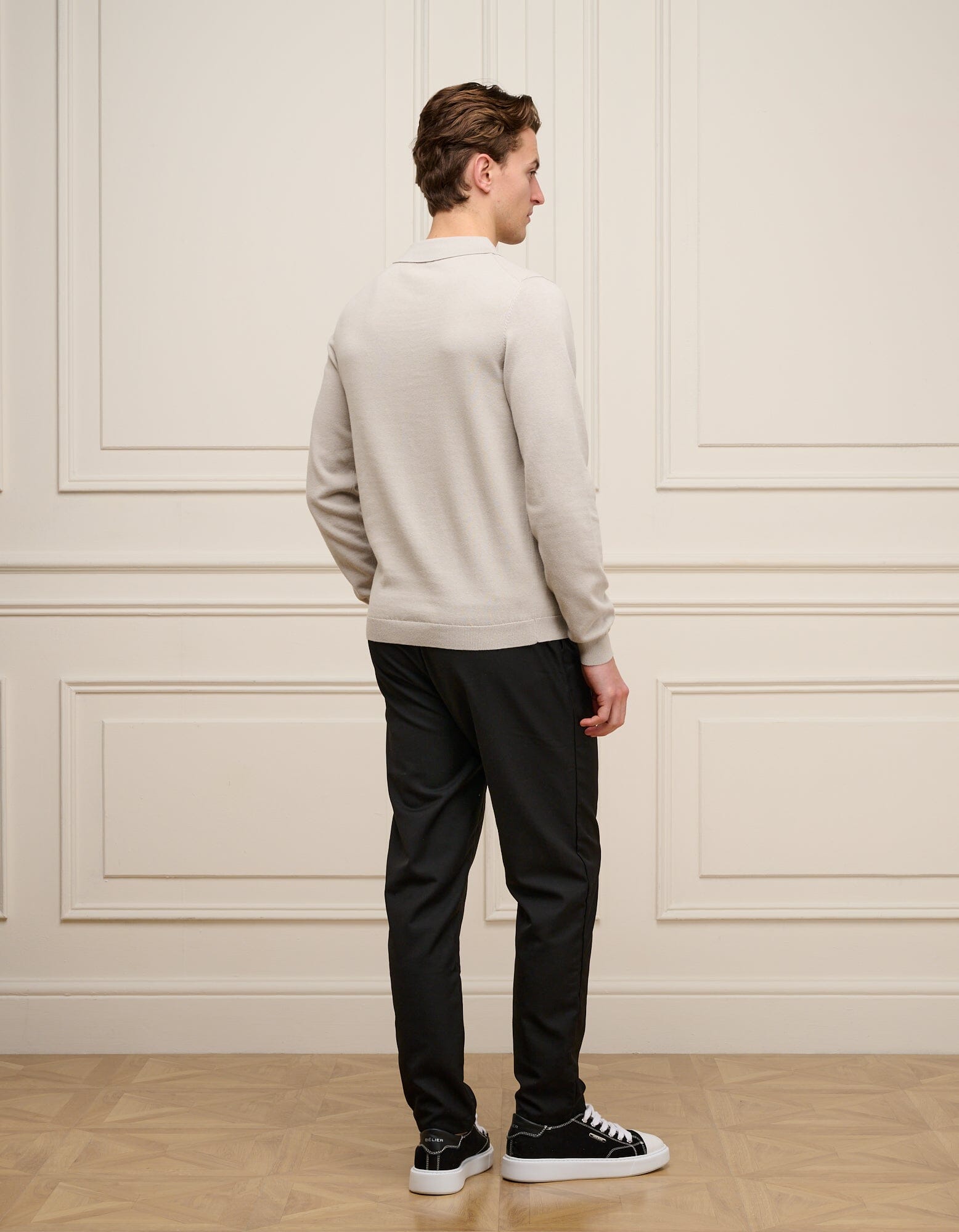 Pebble Cuban Collar L/S Knit Polo