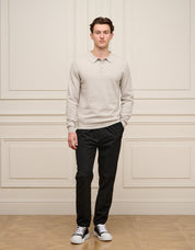 Pebble Knit Button L/S Polo