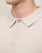 Pebble Knit Button L/S Polo