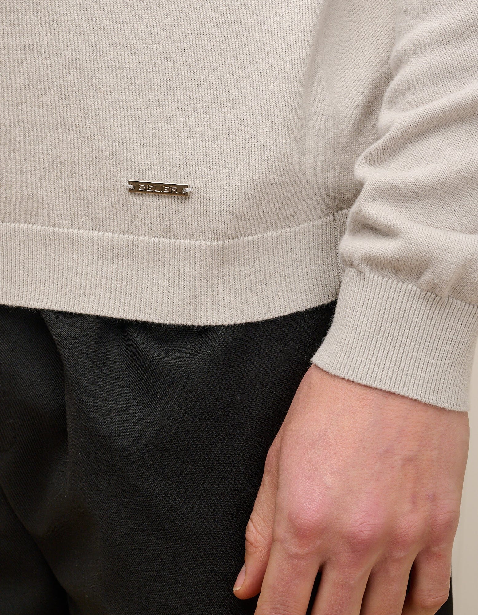 Pebble Knit Button L/S Polo