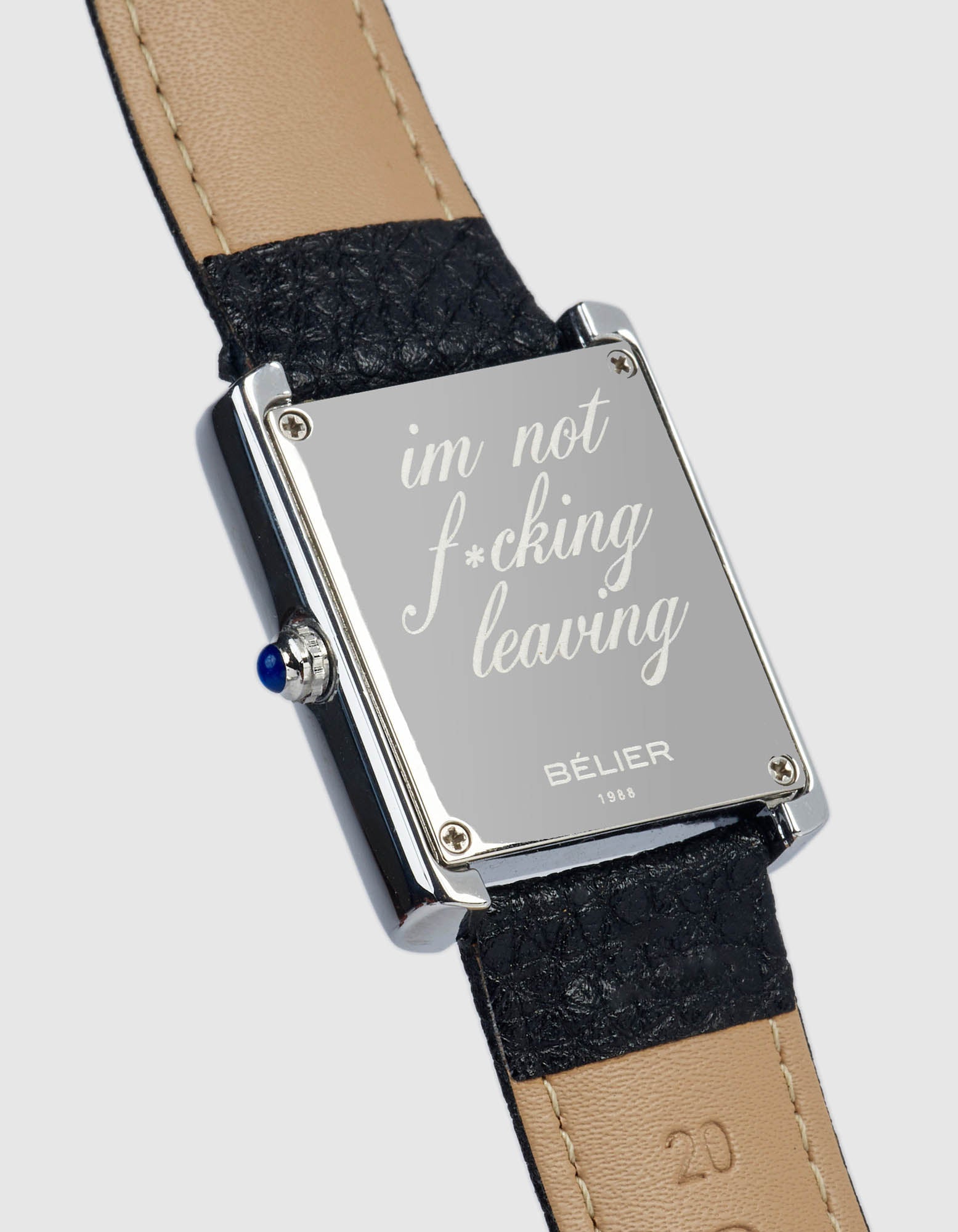 Black Moritz Tank Watch