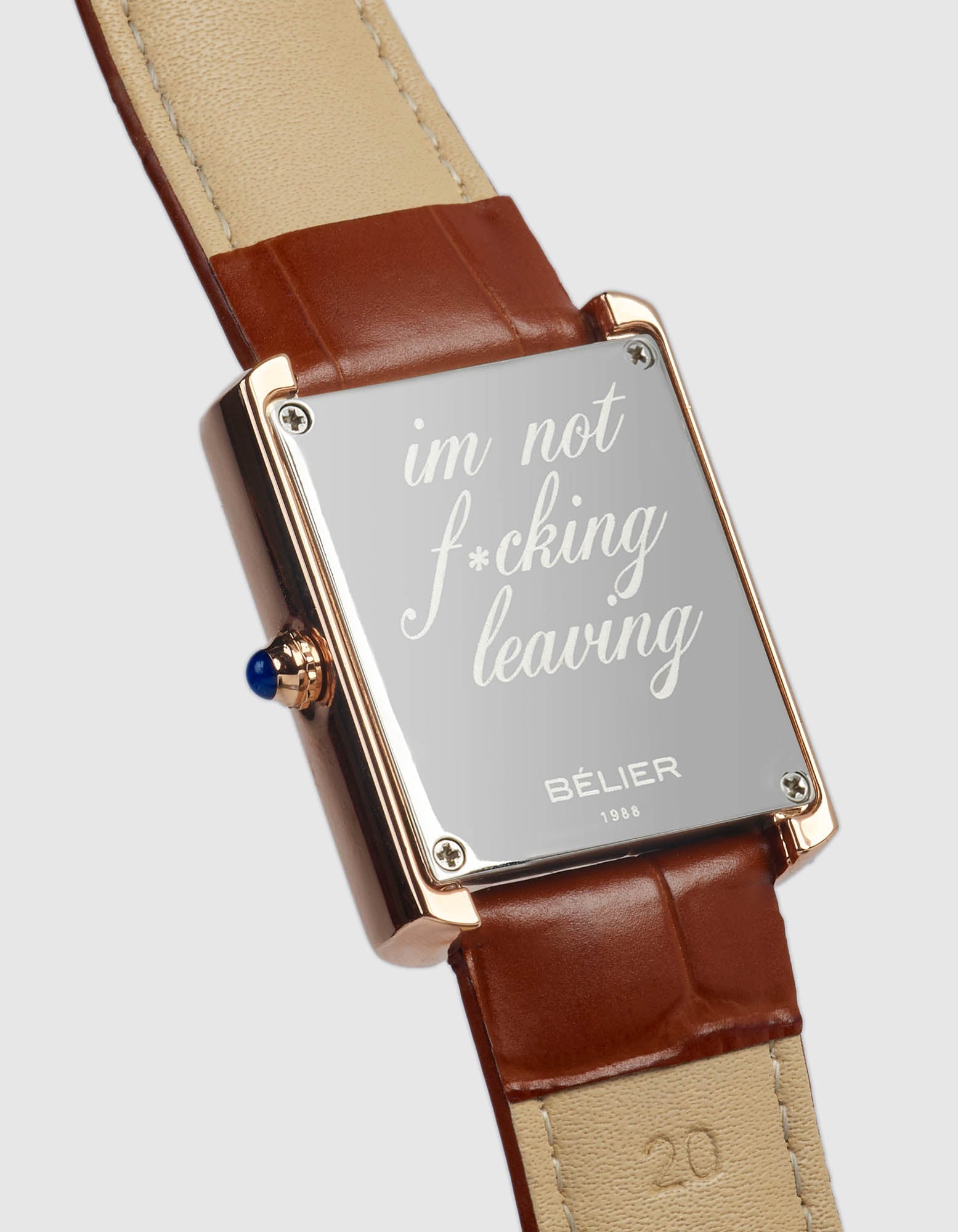 Tan Moritz Tank Watch