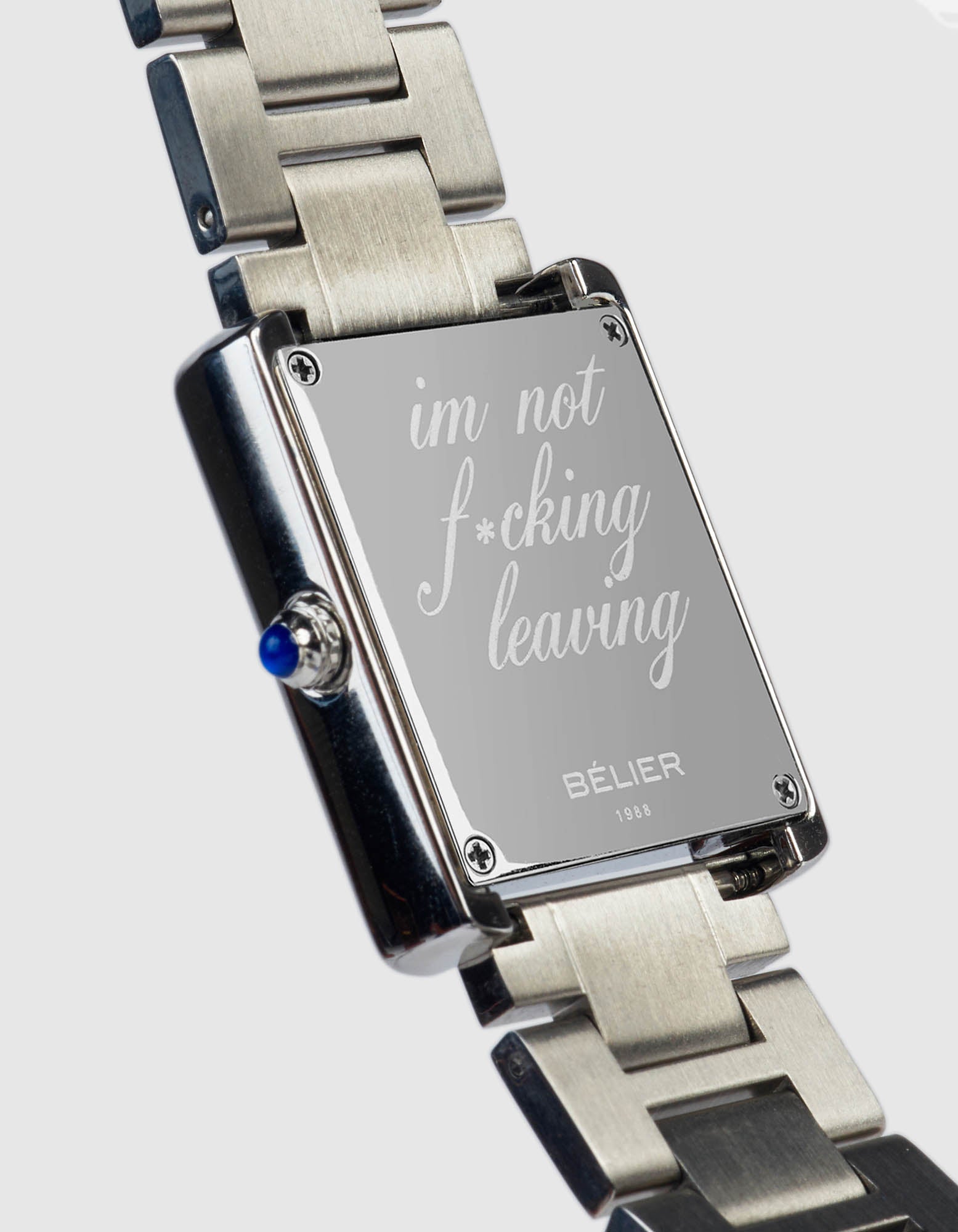 Silver Moritz Tank Watch