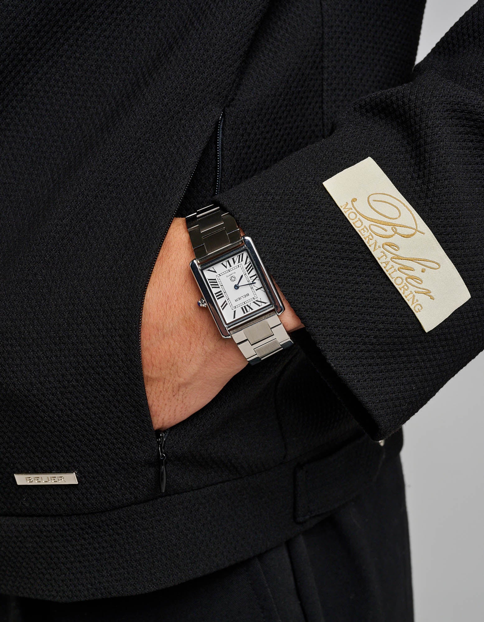 Silver Moritz Tank Watch