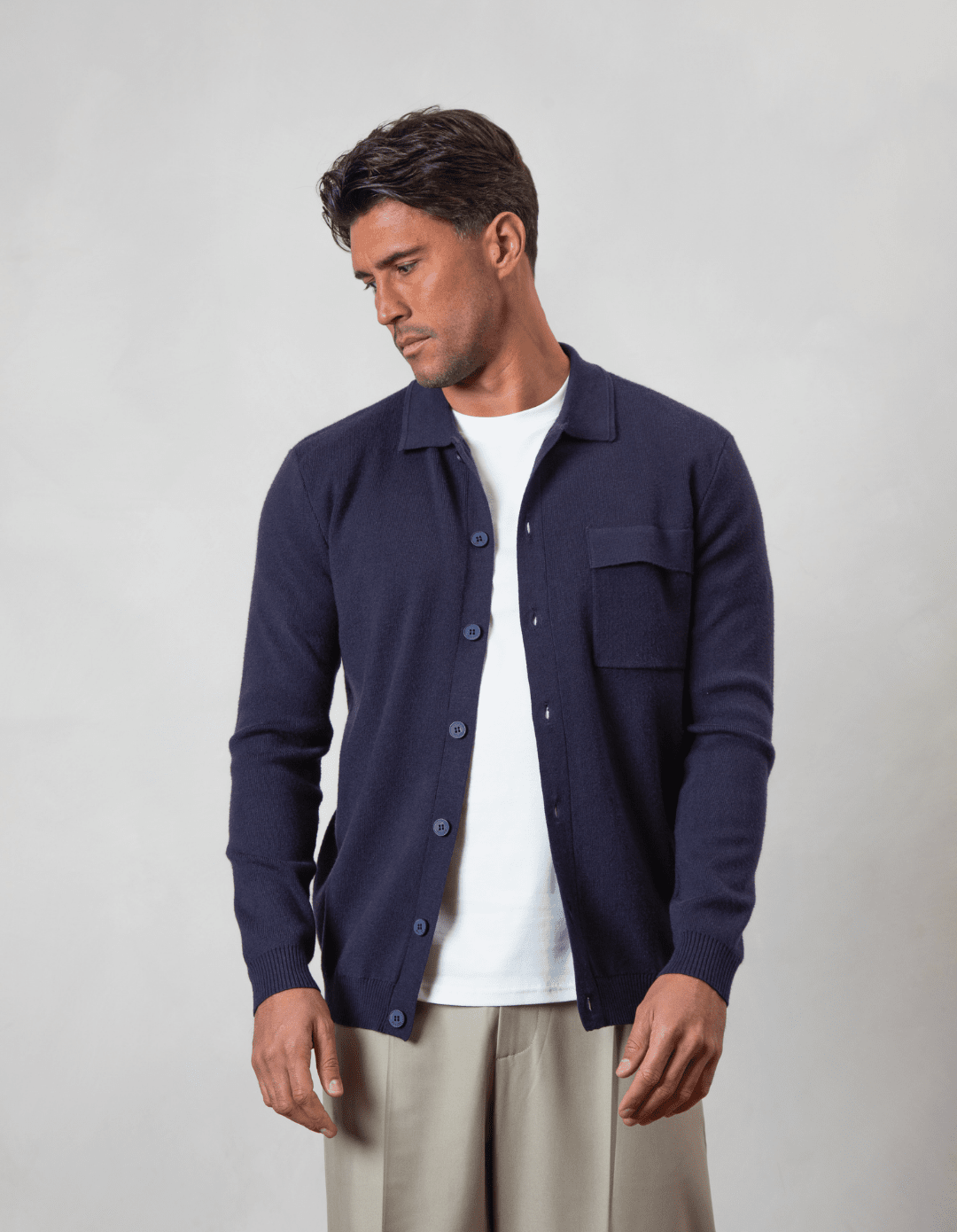 Navy blue sales button down cardigan