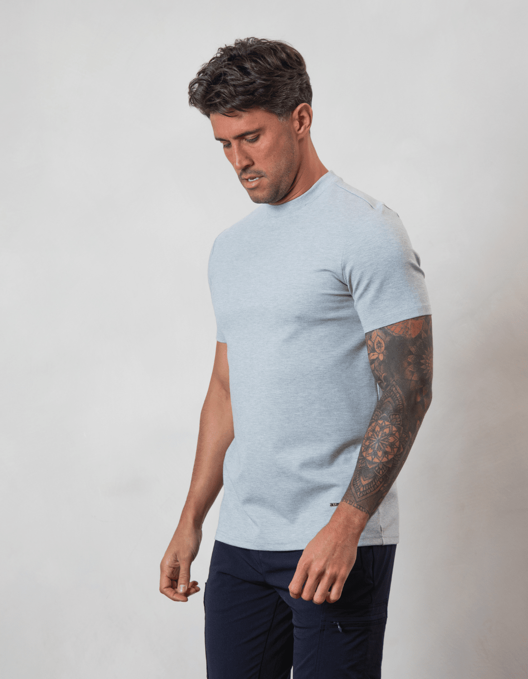 Premium Plain T-shirt Grey Marl