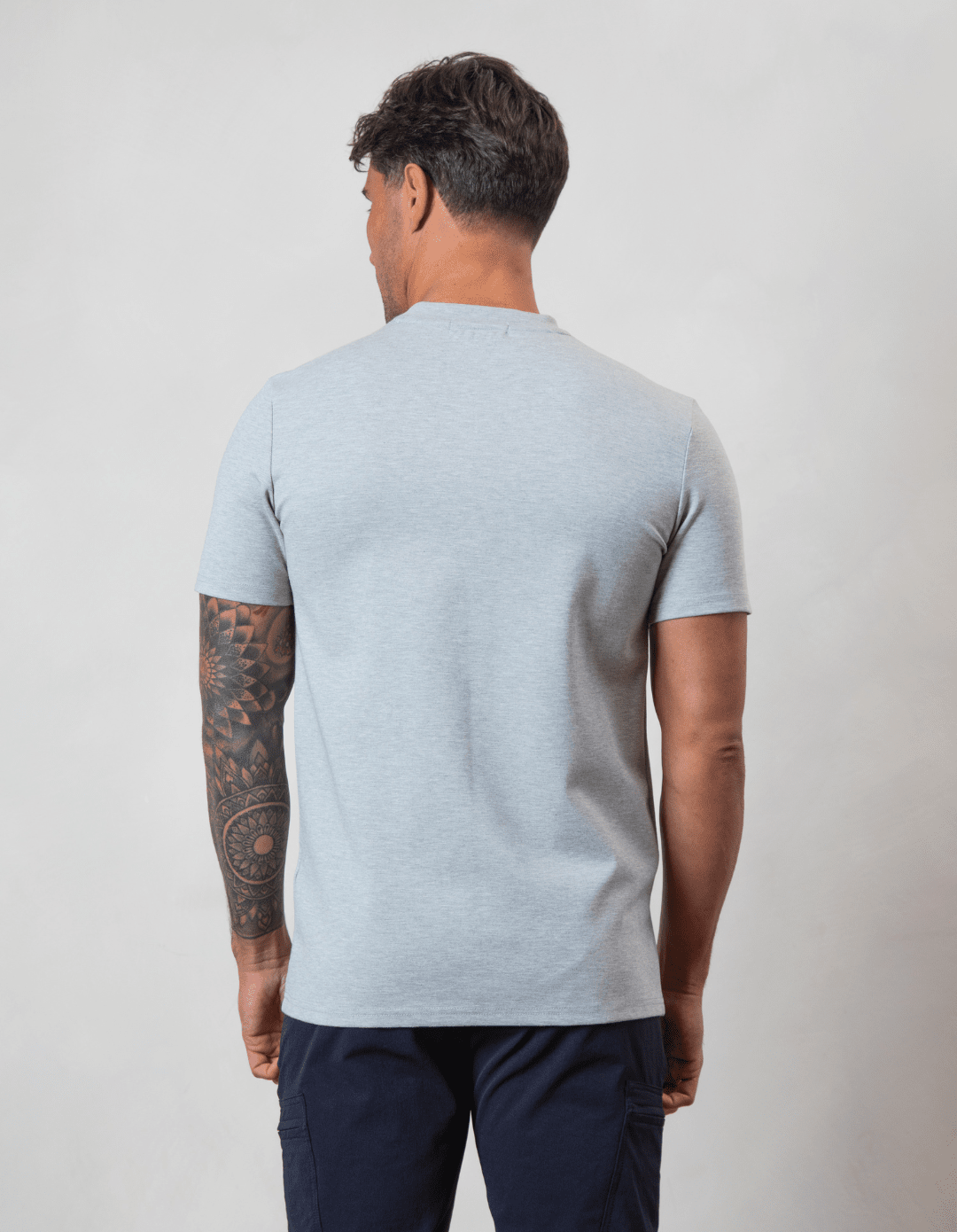 Premium Plain T-shirt Grey Marl