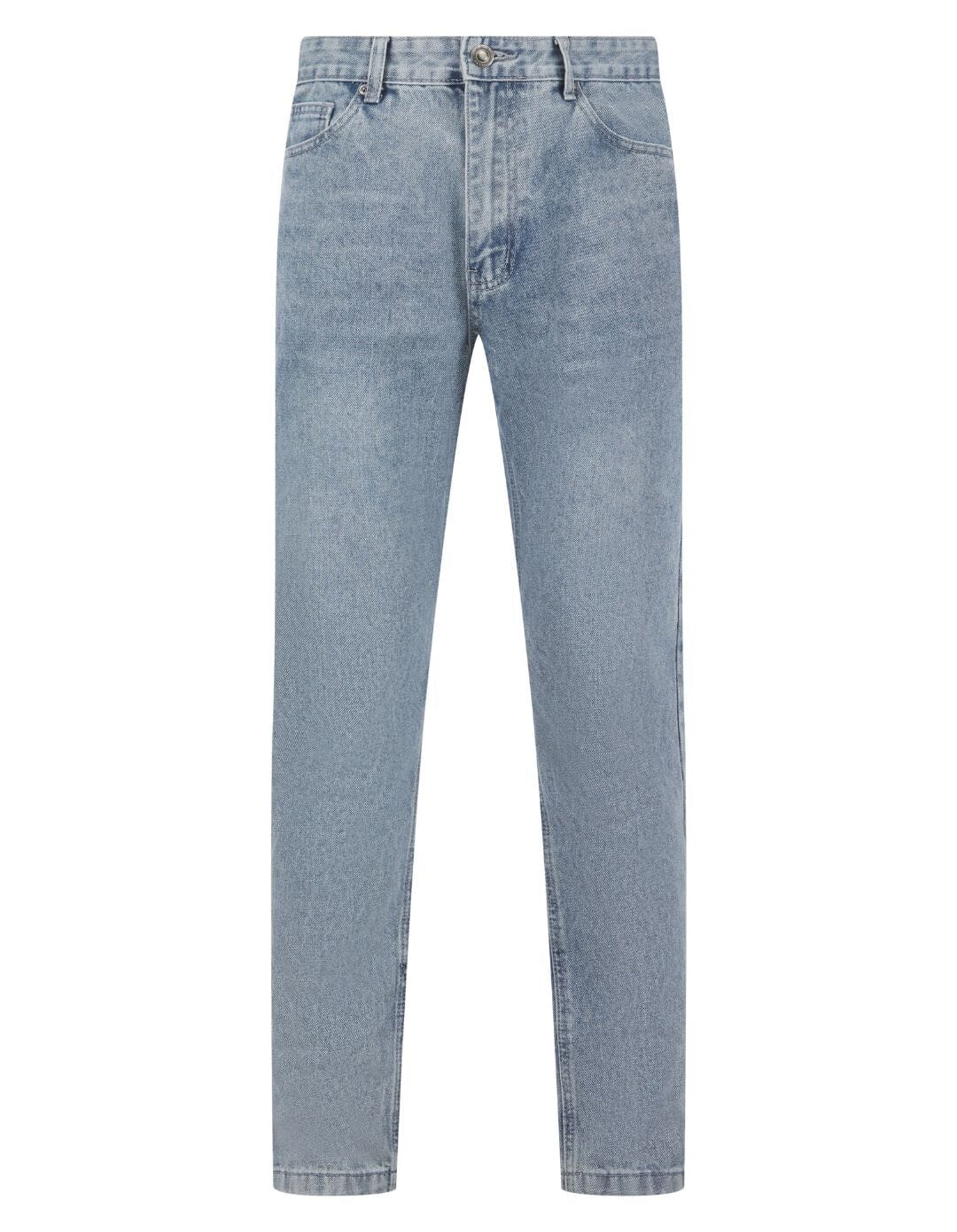 Washed Blue Straight Leg Jeans