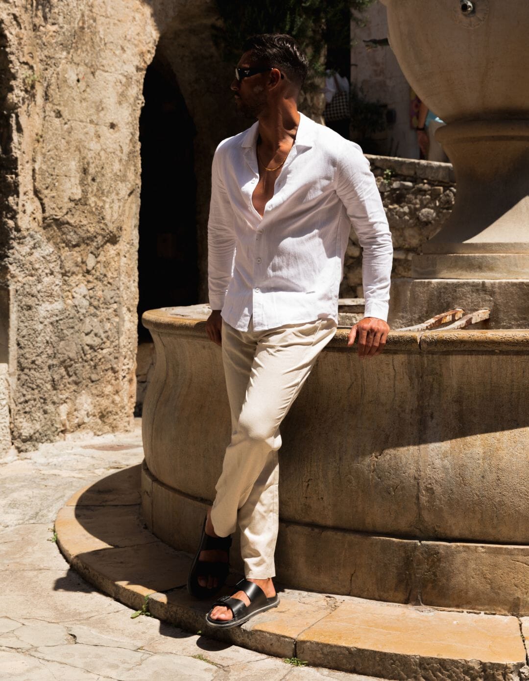 Men's White Linen Shirt Long Sleeve Linen Shirts for Men Buy