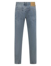 Washed Blue Straight Leg Jeans