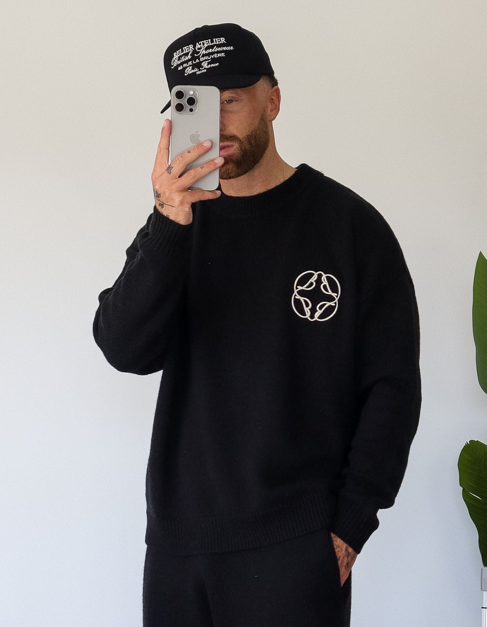 Black Mohair Knit Jumper