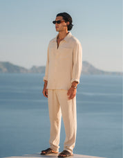 Duane Cotton Gauze L/S Shirt - Sand
